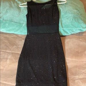 Black Mesh Tight Dress